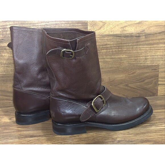 Frye Women's 3476509 Size 8.5 B Brown Veronica Short Motorcycle Boots - Picture 7 of 15